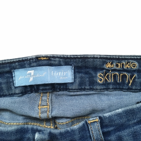 Seven For All Mankind The Ankle Skinny Jeans Sz 26 - Picture 5 of 6